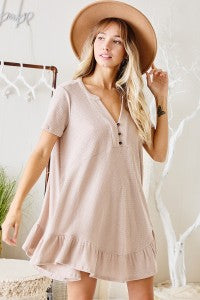 Ruffle Hem Tunic Dress